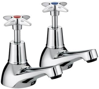 Bristan Value Cross Top Bath Taps - VAX 3/4 C - VAX3/4C